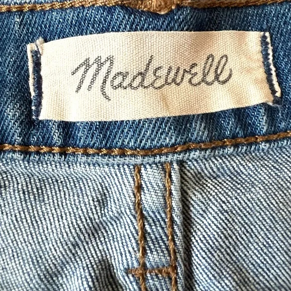 Madewell Wide Leg Crop Blue Denim Retro Stretch Cotton Jeans Women’s 28 - Picture 14 of 15